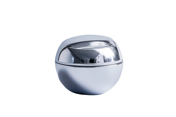 Modern chrome container on white background transparent background