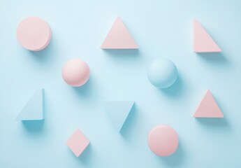 pastel geometric shape minimalist website backgrounds, or creative marketing materials. Its soft pastel tones and geometric simplicity convey a sense of calm and elegance
