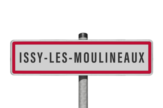 ISSY-LES-MOULINEAUX panneau entrée agglomération, (symbolique)