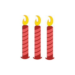 Candle icon. Flat illustration of candle icon for web design. Design element illustration of candles for many purpose
