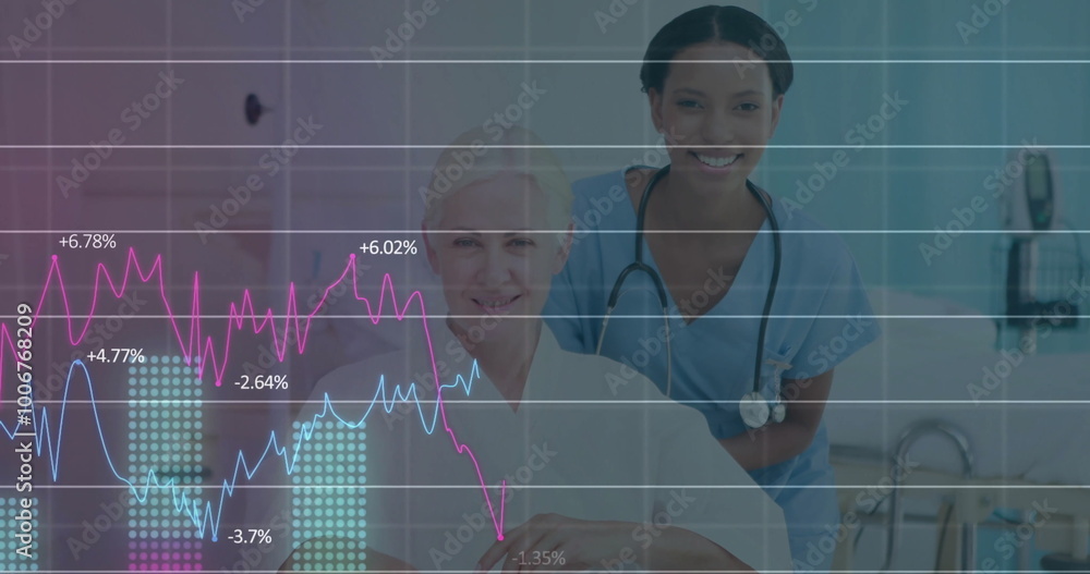 Poster image of statistics and data processing over diverse doctors