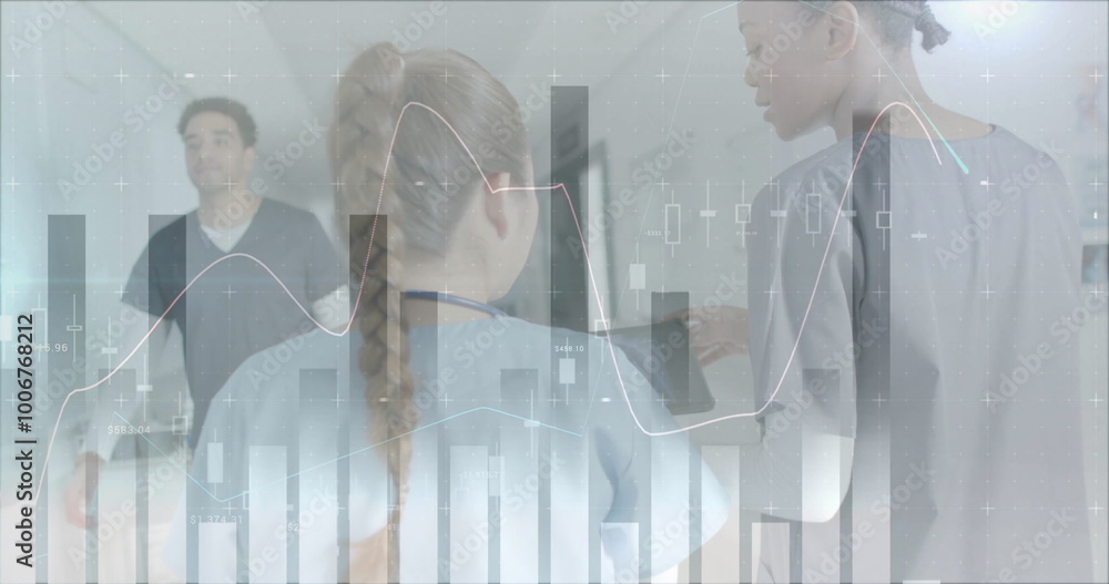Poster image of statistics and data processing over diverse doctors