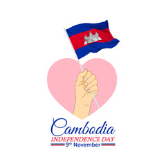 Vector illustration of Cambodia Independence Day social media template