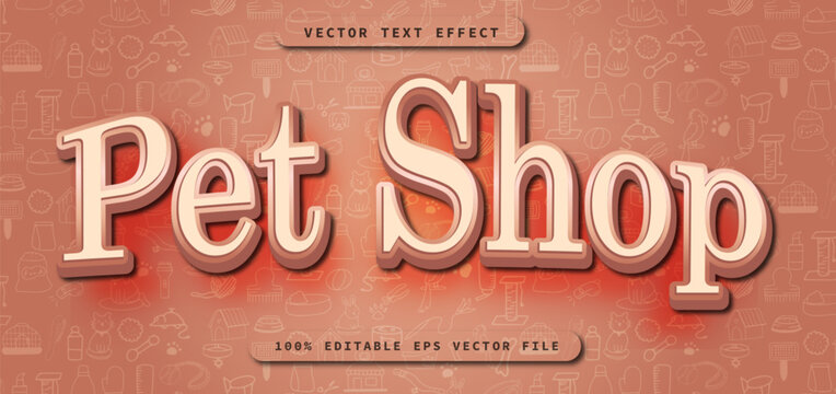 Pet Shop 3d Text effect