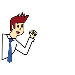 Businessman with a raised fist illustration, eps10. design elements illustration entrepreneur and marketing business. element illustration promotion and broadcasting