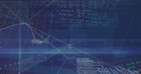 Image of financial data processing over binary coding