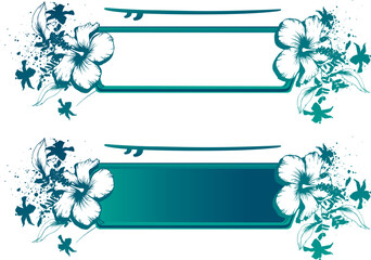 summer surf banner with copyspace