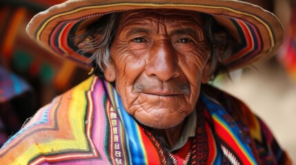 Obraz premium peruvian old man 