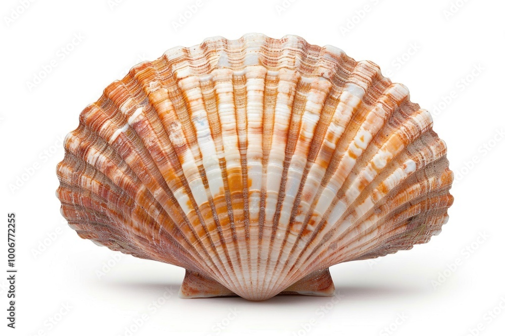 Poster A close-up view of a shell on a white background