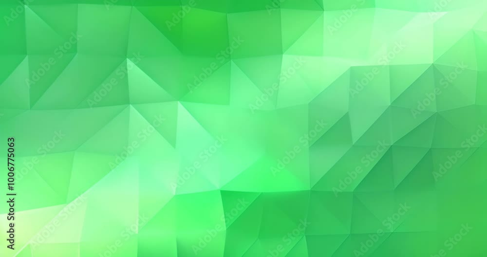 Poster forming abstract pattern, green geometric shapes creating animation, copy space, looping , seamless