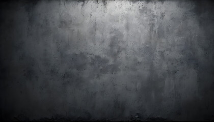 Dark gray concrete wall with a top light casting shadows, emphasizing the grunge texture and creating a dramatic effect.