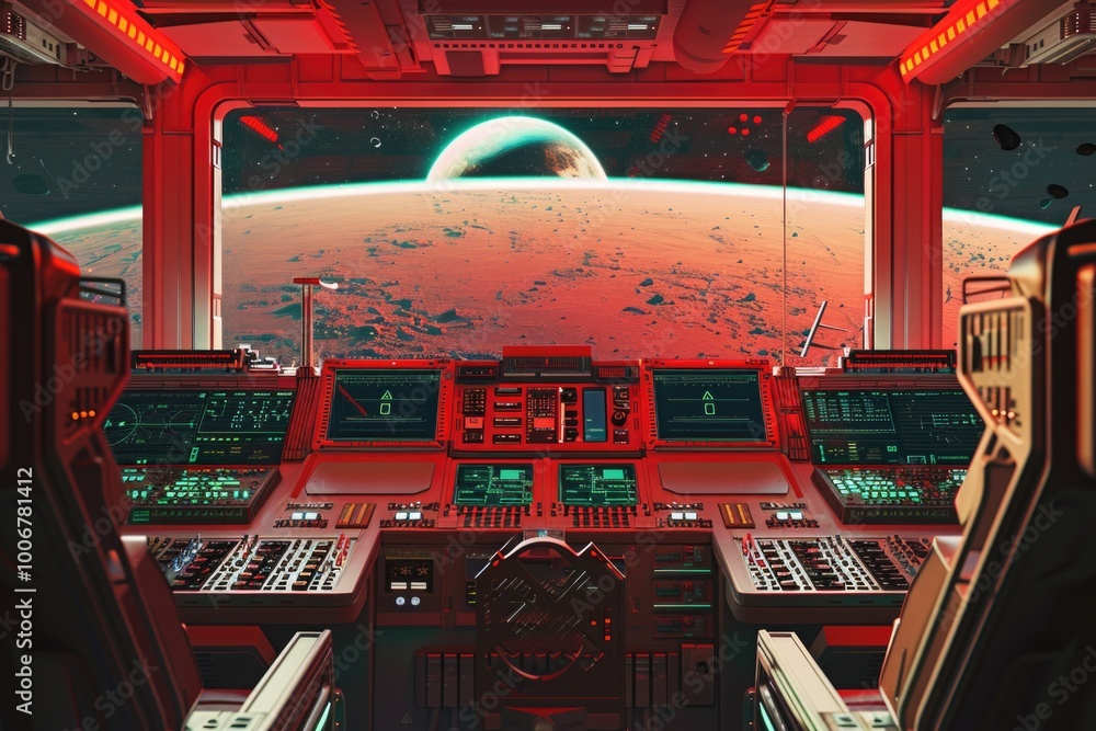 Poster a view of the earth from a space station