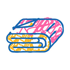 blanket bedroom interior doodle icon sketch vector. blanket bedroom interior sign. isolated symbol illustration