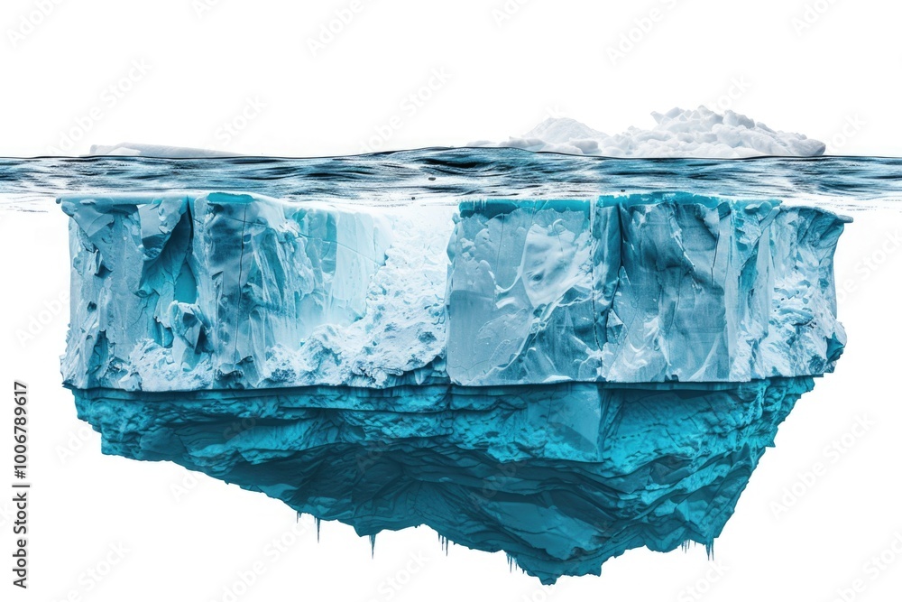 Poster a piece of ice floating in the open ocean