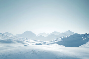 Obraz premium A minimalistic winter background featuring soft hues, snow-covered landscapes, and subtle details that capture the essence of winter's calm