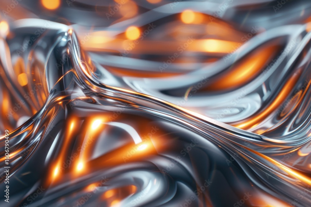 Poster a close-up view of a shiny metallic surface, great for showcasing reflective materials