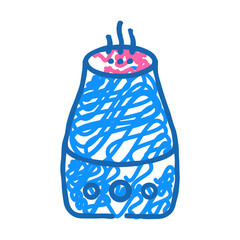 essential oil diffuser bedroom interior doodle icon sketch vector. essential oil diffuser bedroom interior sign. isolated symbol illustration