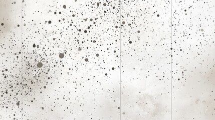 Obraz premium Tiny dots in various shades of gray scattered across a white tile background in a loose, abstract pattern.