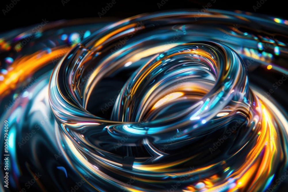 Aufkleber A detailed view of a swirled glass pattern, ideal for use in graphic design or as a visual element