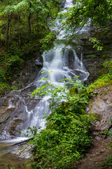 Obraz premium Paradis waterfall near the city of Burlats. Occitanie, France