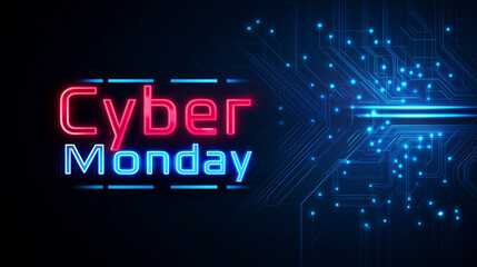 Cyber Monday Digital Sale Background