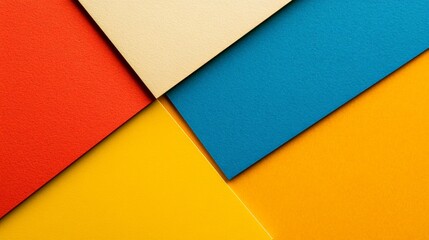 Fototapeta premium Vibrant Geometric Shapes in Primary Colors