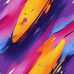 Fototapeta premium Colorful abstract artwork with bold strokes of pink, purple, and yellow, delivering a sense of energy and movement.