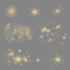 Svetyashchiyesya zvezdy na prozrachnom fone, siyaniye zvezd, bliki. Vektornoye izobrazheniye
80 / 5 000
Glowing stars on transparent background, star shine, glare. Vector image
