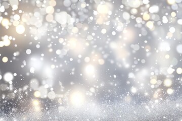 Obraz premium Silver Sparkling New Year's Background