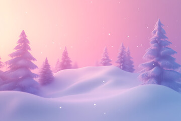 A minimalistic winter background featuring soft hues, snow-covered landscapes, and subtle details that capture the essence of winter's calm