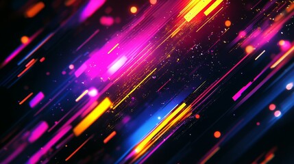 Fototapeta premium An abstract image showcasing dynamic streaks of vibrant lights, representing speed, technology, and creativity.