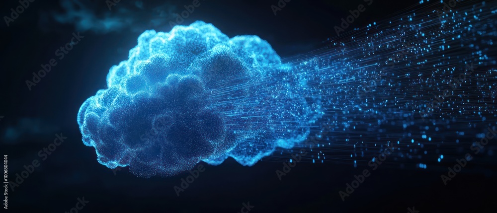 Poster digital cloud computing data transfer