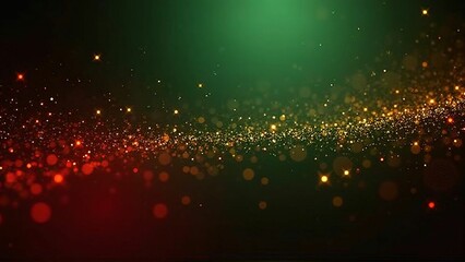 Festive Green and Gold Bokeh - Christmas Lights and Holiday Cheer