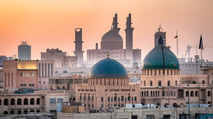 A stylized representation of the Iraqi flag waving over a map of Iraq, symbolizing national pride and independence. (indicates Iraqi National Day).
