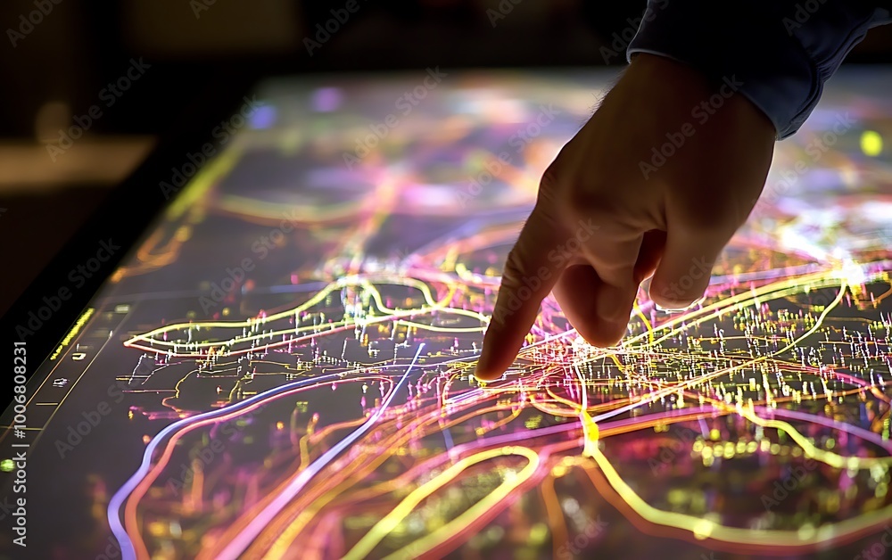 Poster Engineer Tracing Line on Projected Energy Production Graph