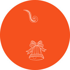 Christmas, New Year Vector Icon element, Isolated white background