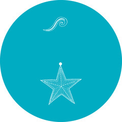 Christmas, New Year Vector Icon element, Isolated white background