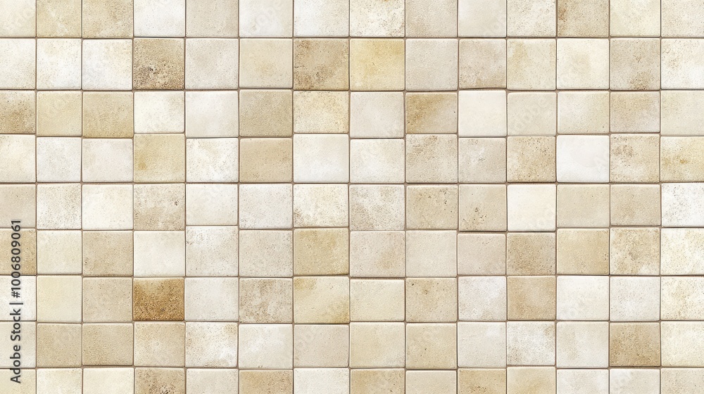 Poster tiny squares in various shades of beige and cream, arranged in a checkerboard pattern for a subtle, 