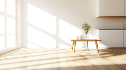 a modern minimalist interior design of a minimalist kitchen