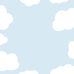 Soft Cloudy Sky Background - Light Blue and White Design