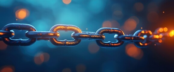 Illuminated chain links for International Day for Tolerance concept