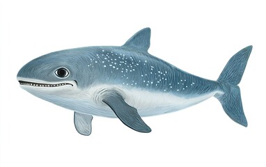 Exploring the depths with a stunning artist's rendition of a prehistoric fish swimming gracefully in a pale blue ocean