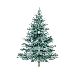 christmas tree isolated on white