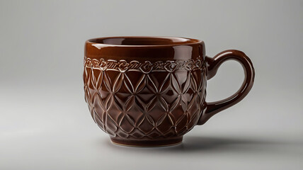 Latte Coffee People drinking cups of delicious wooden coffee on isolated background