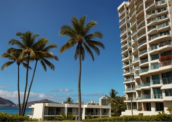 Fototapeta premium Hotel by the sea