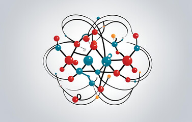 Analyzing the Molecular Structure of an Atom, Atom. Illustration of model with electrons and neutron isolated, A colorful sphere made by the company of the science of the universe.
