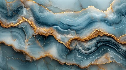 A soft pastel blue marble background with delicate gold veins flowing gently across the surface, creating a serene and calming atmosphere