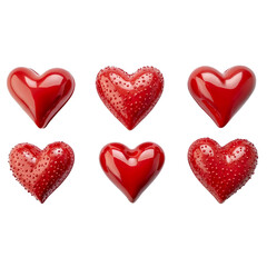 Fototapeta premium heart shaped candies ,isolated on white background , transparent png image