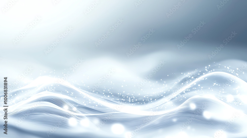Poster abstract smooth waves in a soft light, creating a serene, ethereal atmosphere perfect for background
