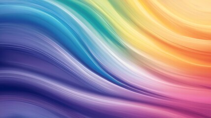 Obraz premium Abstract rainbow wave background with vibrant colors blending seamlessly. Perfect for design, art, and creative projects.